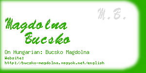 magdolna bucsko business card